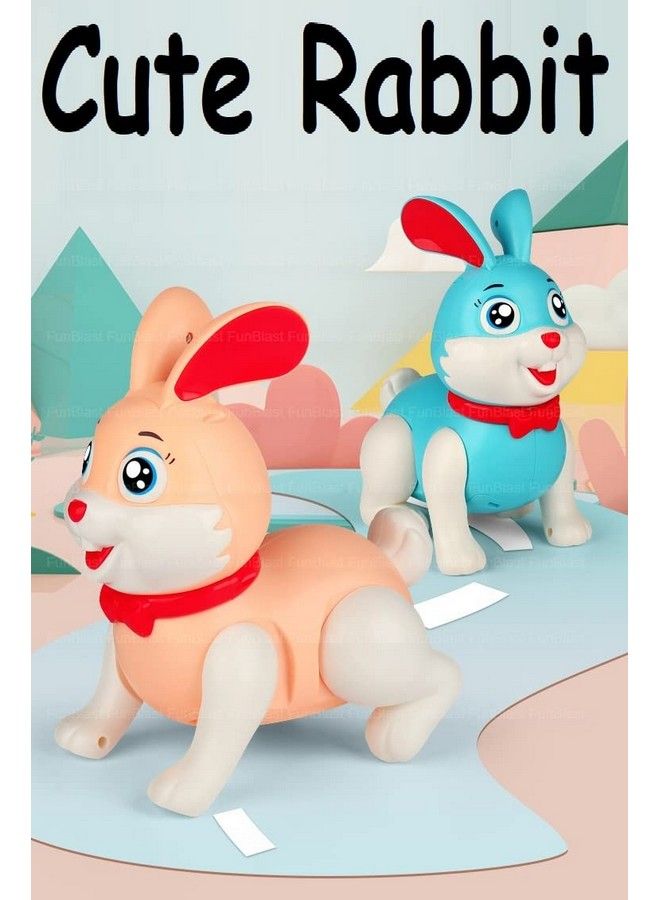 FunBlast Dancing Rabbit Toy Musical Rabbit Toy With Flashing Light And Sound Funny Bunny Toys For Kids Light And Sound Toys For Kids Boys Girls Birthday Gift Toys For Kids (Orange) - Image 3