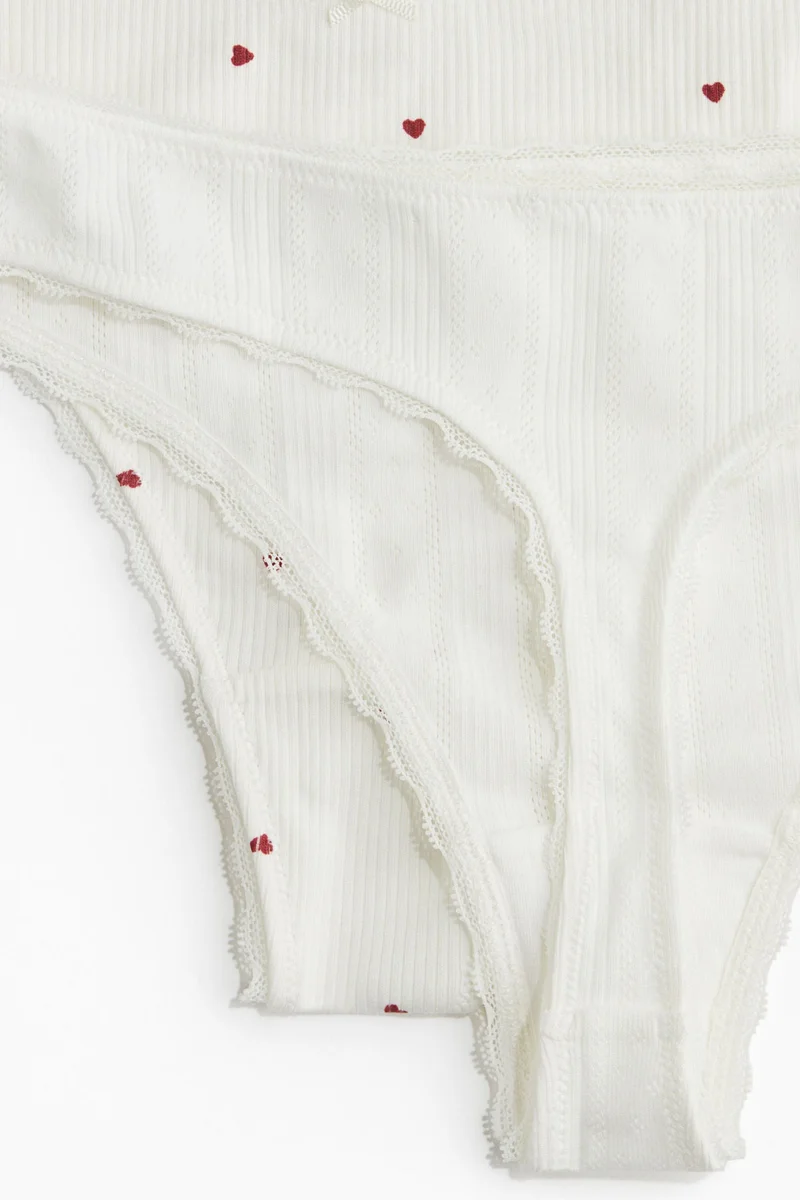 اتش اند ام سروال ثونغ من نسيج بوانتيل - عبوة من قطعتين