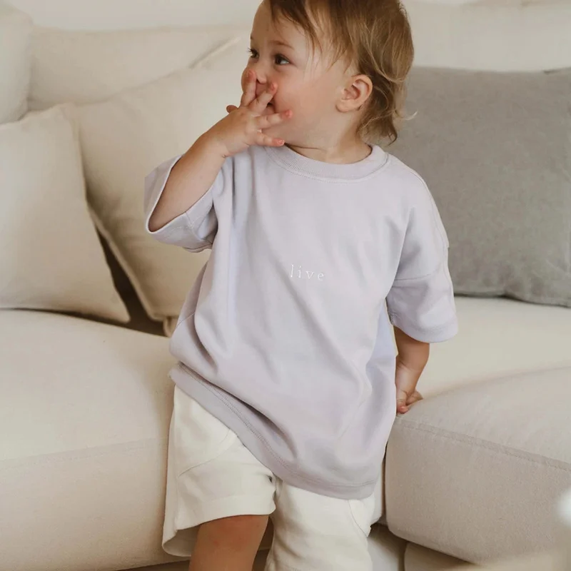 Ohlala Koala Oversize Lilac Basic T-shirt