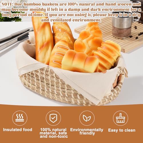 Hlimior Bread Warmer Basket with Stone - Terracotta Bowl Keeps Bread Warm & Moist, Includes Linen Liner and Clips, Ideal Gift for Sourdough Bakers, Housewarming & Weddings(Flowers) - Image 4