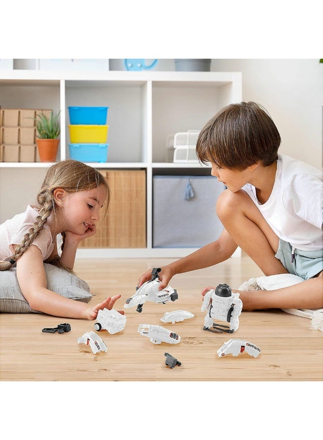 Children's 6-in-1 space robot educational assembly toy 6-in-1 self-assembly solar toy car - Image 5