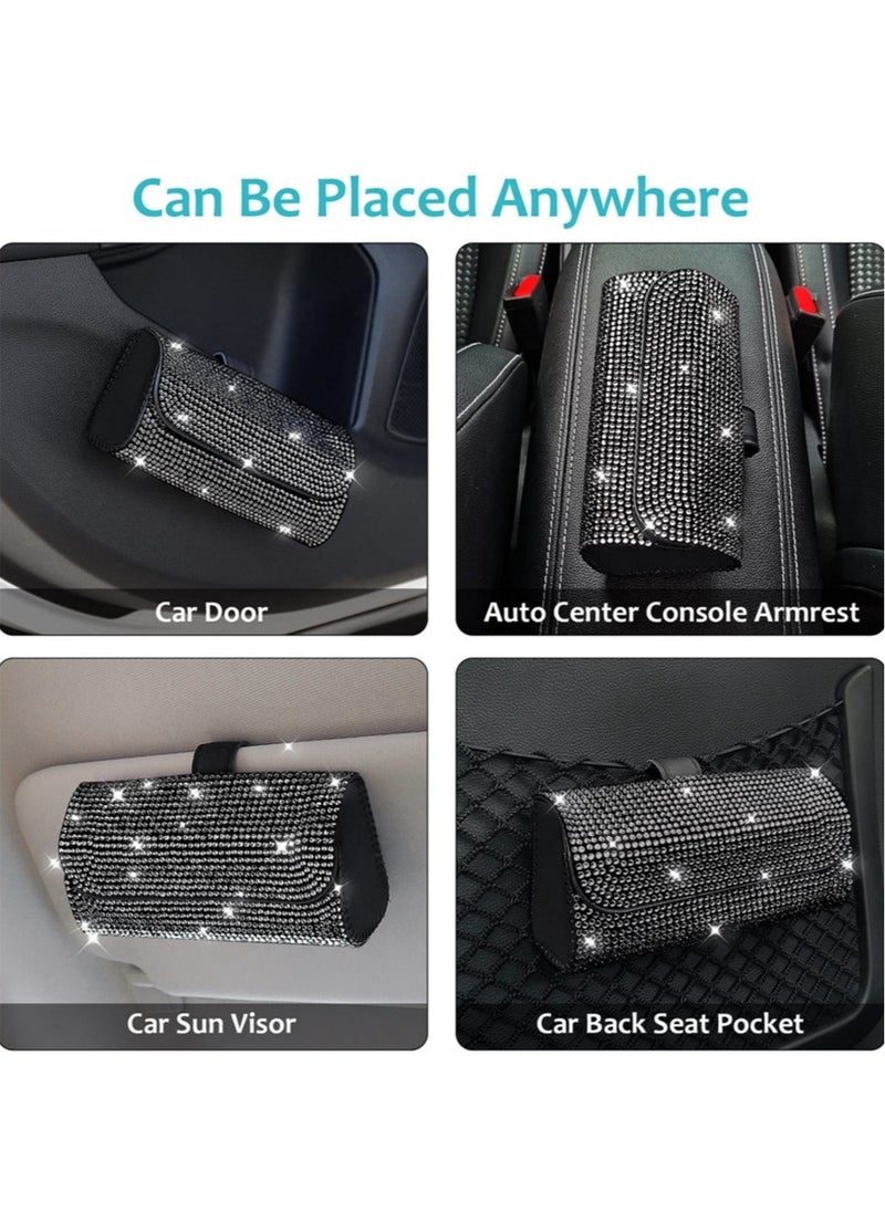 Generic Sparkling Auto Glasses Clip Case Eyeglasses Protective Box  - Image 4