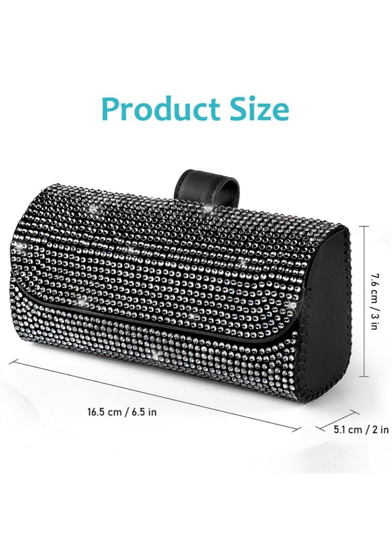 Generic Sparkling Auto Glasses Clip Case Eyeglasses Protective Box  - Image 5