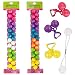 Expressions 24 Pc Ponytail Ball Hair Elastics CollectionBrightly Colored Marble Finish Twin Bead Ponytail Balls For Girls And Toddlers - Image 2