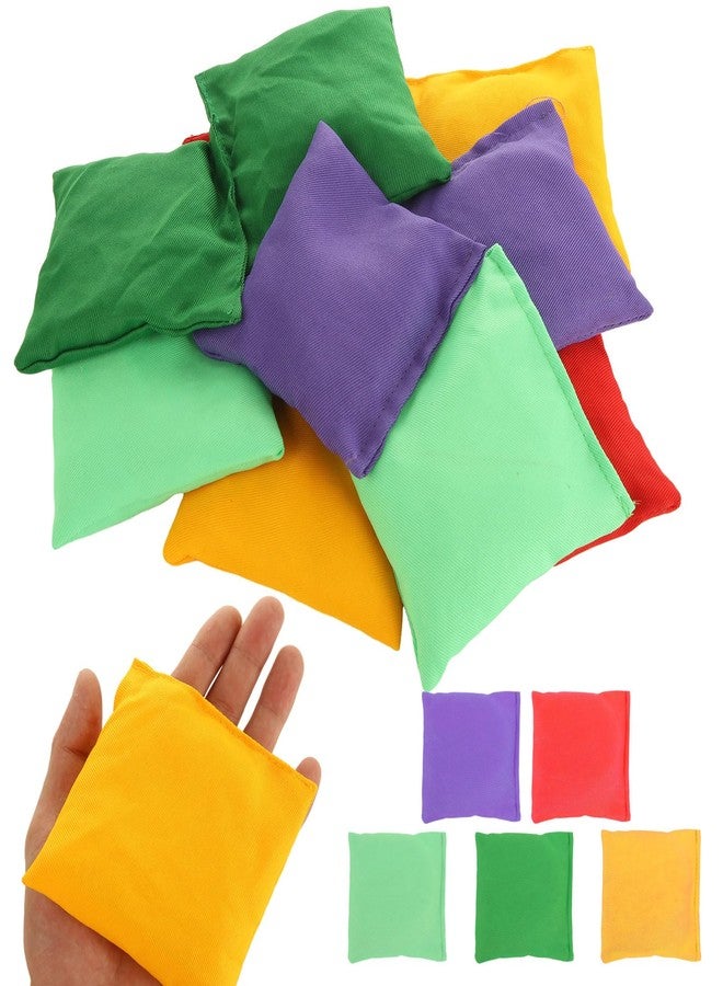 LOLYSIC 30PCS Bean Bags for Tossing, 4 x 4 Inch Colorful Polyester Small Bean Bag, Tossing Beanbag for Hand Toss Game Family Fun Outdoor Sports Supply for Boys Girls - Image 1