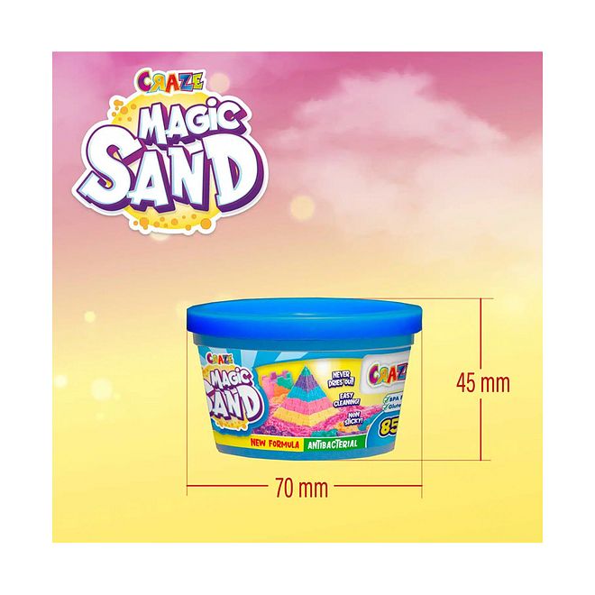 Craze Magic Sand Starter Can - 85g, Assorted Colors, Creative Play for Coordination and Motor Skills, Ages 3 Years+ - Image 5