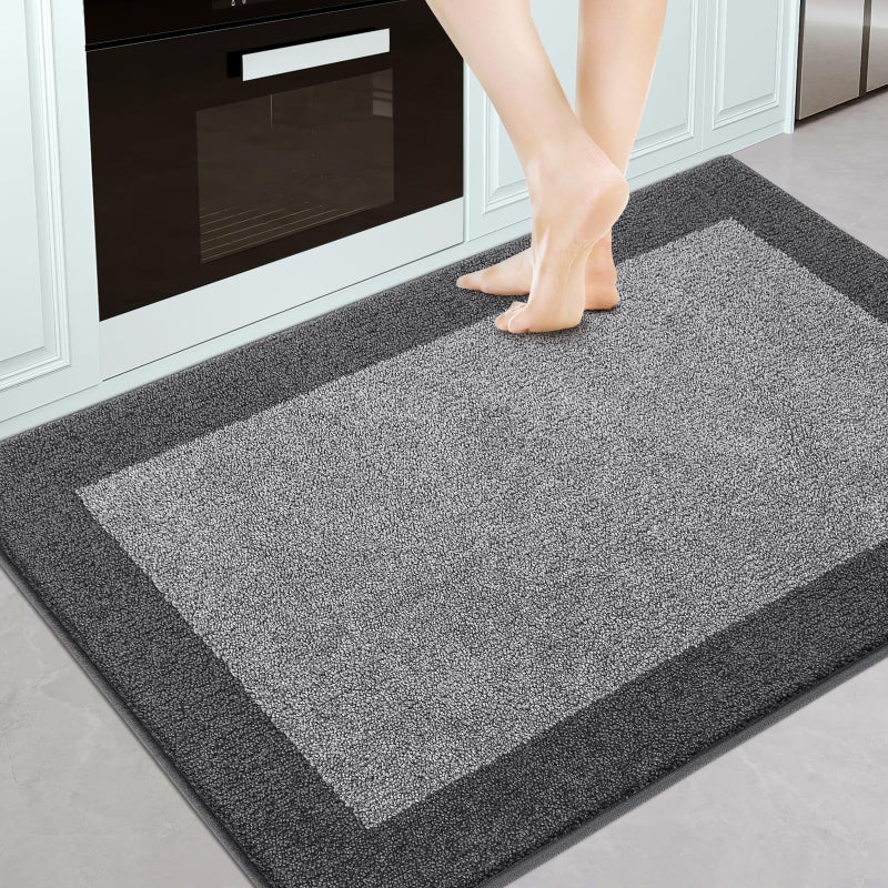 DOMUSTEX Machine Washable Kitchen Rug 32" x 48", Non Slip Indoor Door Rug, Absorbent Entrance Runner Rug for Bedroom, Hallway, Bathroom, Floor - Image 1