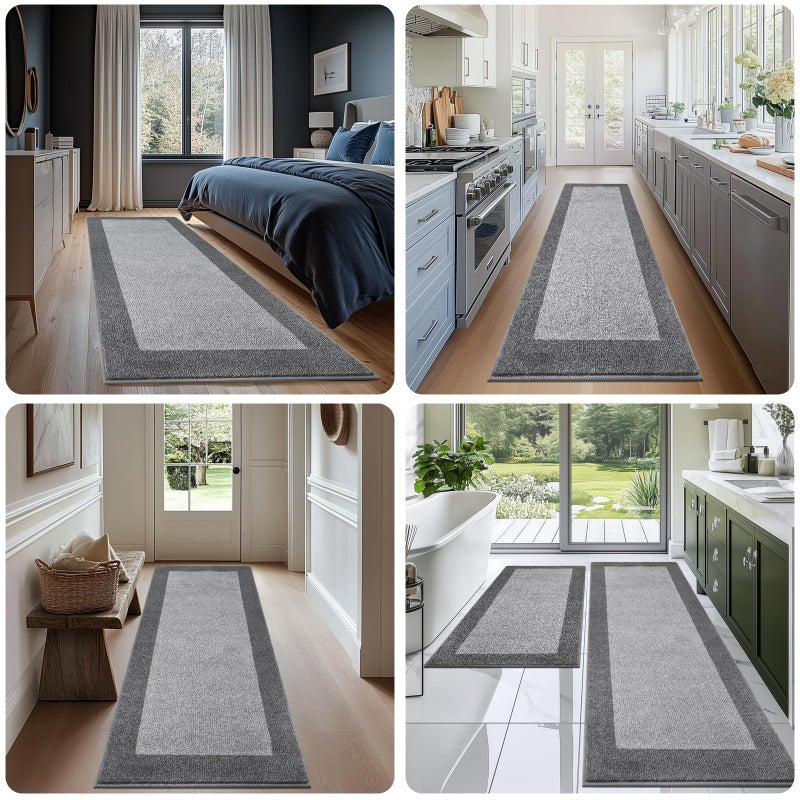 DOMUSTEX Machine Washable Kitchen Rug 32" x 48", Non Slip Indoor Door Rug, Absorbent Entrance Runner Rug for Bedroom, Hallway, Bathroom, Floor - Image 5
