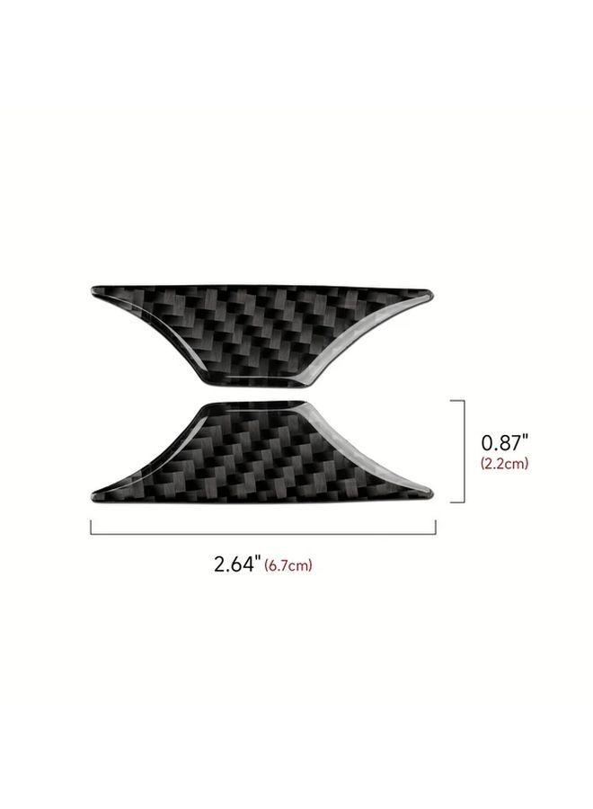 Black Carbon Fiber Left Hand Drive Cup Holder Sticker for Audi A4 A5 2016 2024 Interior Decal - Image 2