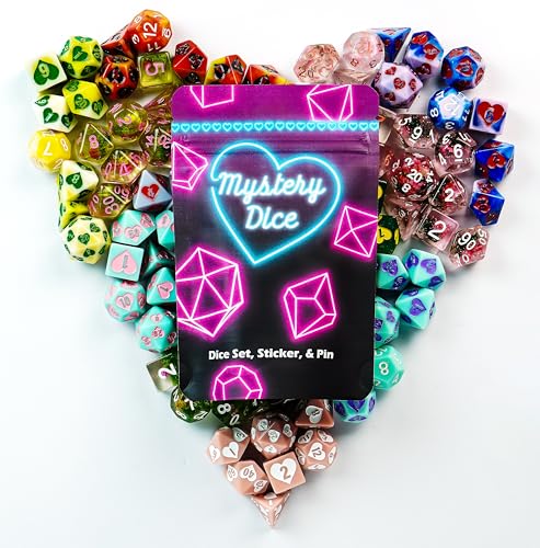 1985 Games Sweetheart Dice Set of 7 Polyhedral Dice Pink DND Dice Suitable for DND RPG Games Sweetheart Pack of 1 - Image 5