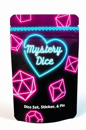 1985 Games Sweetheart Dice Set of 7 Polyhedral Dice Pink DND Dice Suitable for DND RPG Games Sweetheart Pack of 1 - Image 1