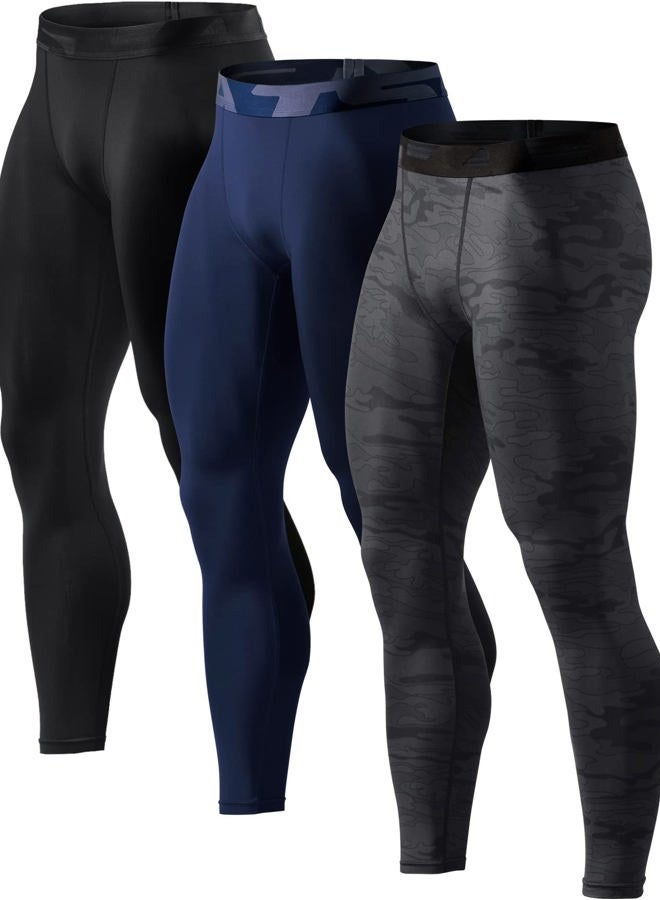 TSLA Men's Compression Pants - Cool Dry Athletic Sports Workout Running Tights Leggings Baselayer - Image 1