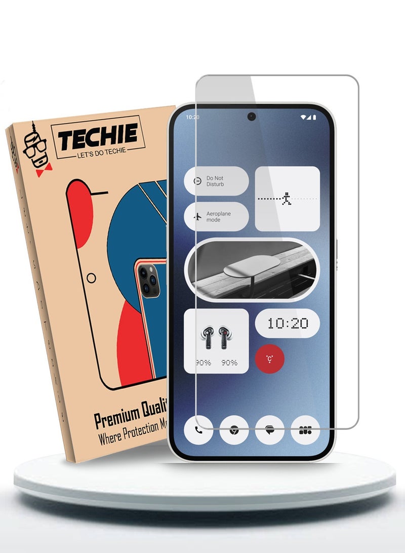 Techie HD Tempered Glass Screen Protector for Nothing Phone 2a - Anti Reflection Anti Bubbles 9H Hardness 0.33 mm Rounded Edges Easy Installation - Image 1