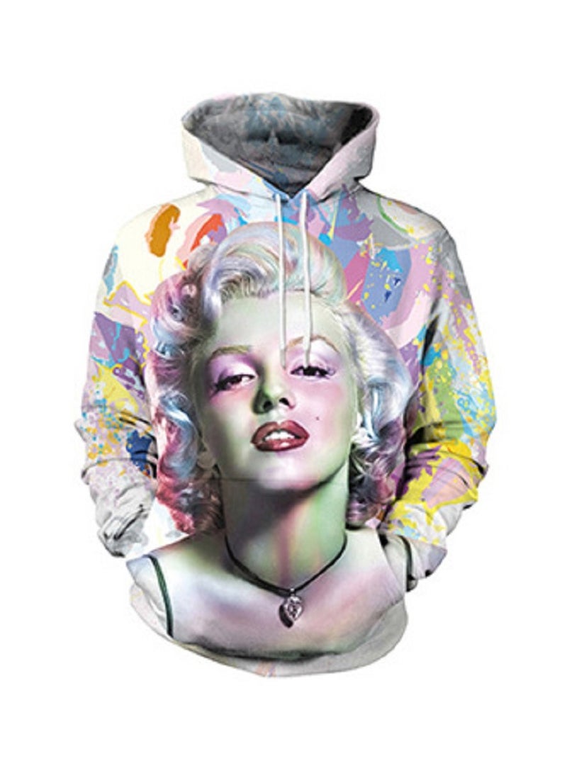 Loquat Graffiti Marilyn Monroe 3D Print Pullover Hoodie  - Image 1