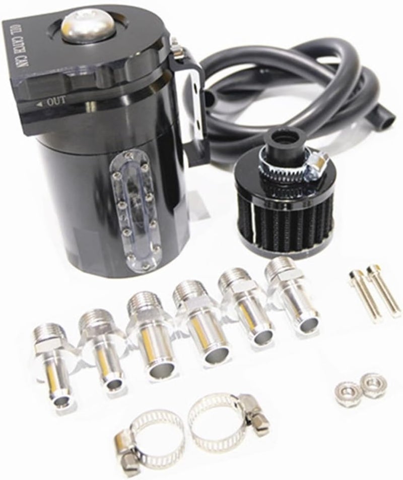 Wivplex Baffled Aluminum Oil Catch Can with Air Filter - Image 1