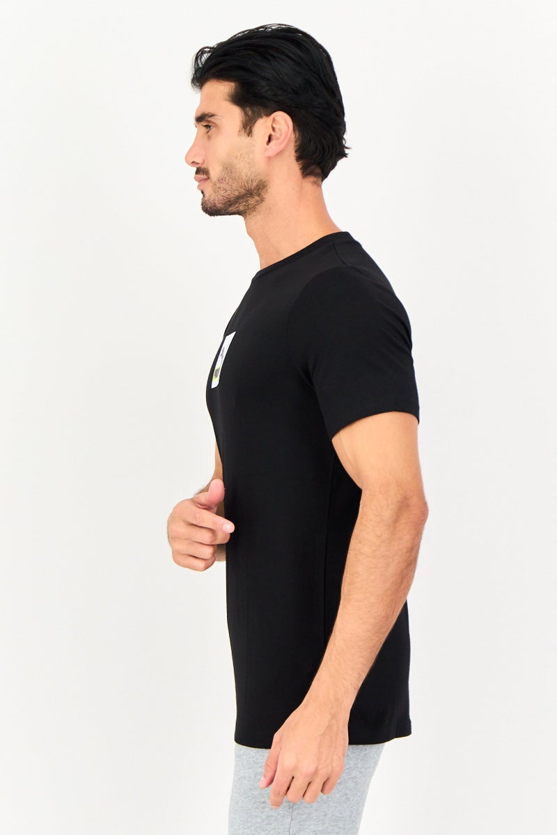 PUMA تي شيرت رياضي للرجال بأكمام قصيرة مناسب في الهواء الطلق، أسود - Image 2