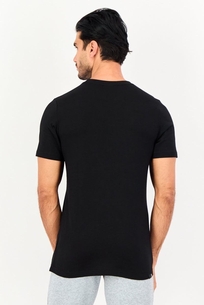 PUMA تي شيرت رياضي للرجال بأكمام قصيرة مناسب في الهواء الطلق، أسود - Image 3