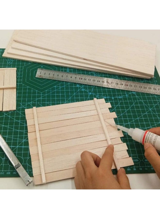 silvercnc Balsa Wood Unfinished Hardwood Sticks Dowels DIY Model Woodcraft Strips - 30 Pieces 90mm  - Image 3