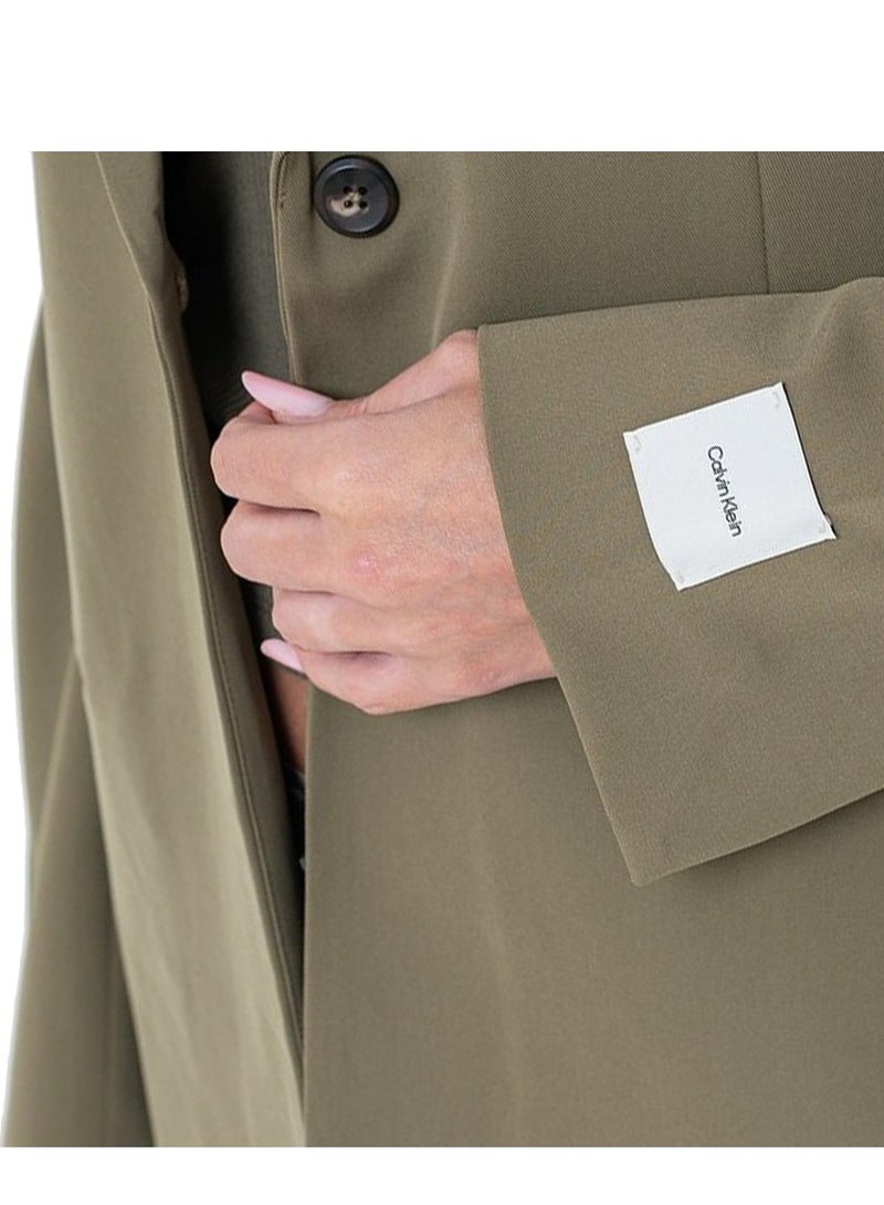 CALVIN KLEIN Khaki Crepe Jacket - Image 3
