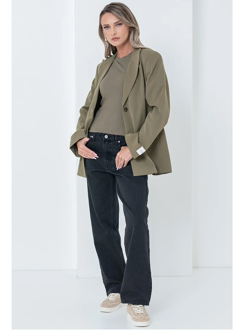CALVIN KLEIN Khaki Crepe Jacket