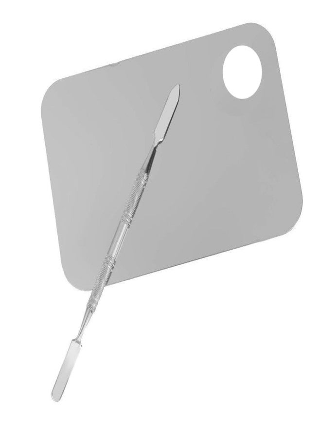Glamezone Makeup Palette Spatula Rectangle Shape Foundation Mixing Plate Tool - Image 1