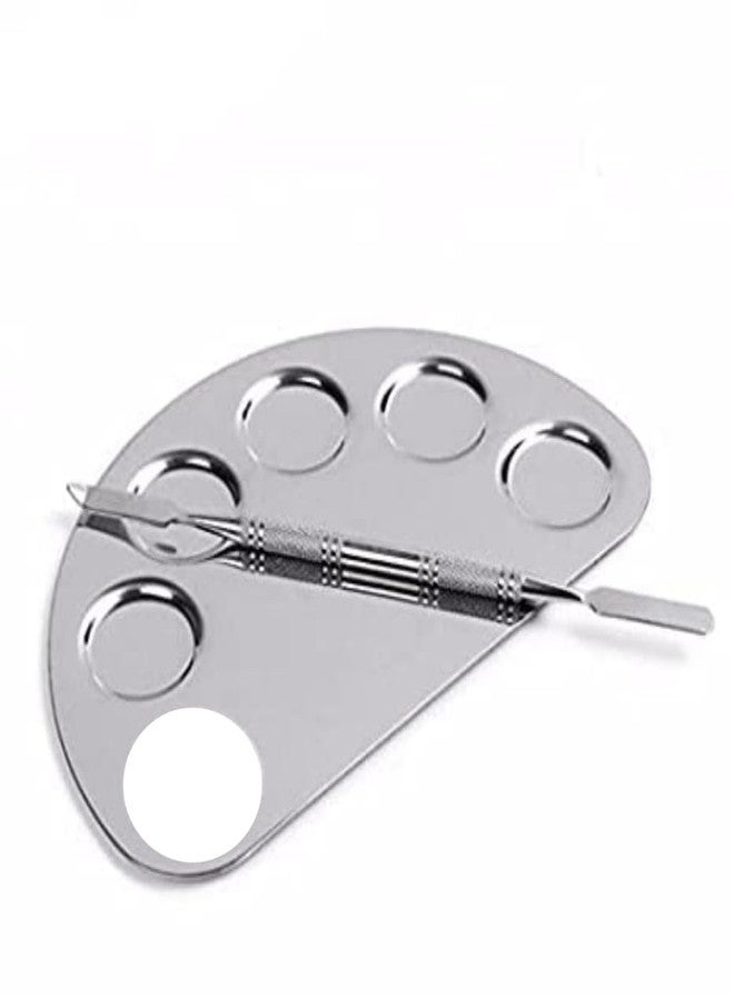 Glamezone Makeup Palette Spatula Rectangle Shape Foundation Mixing Plate Tool - Image 4