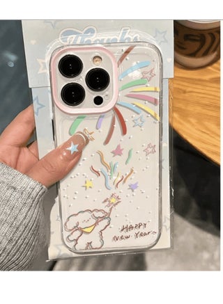 Happy New Year Cartoon Case for iPhone 16 Pro Max