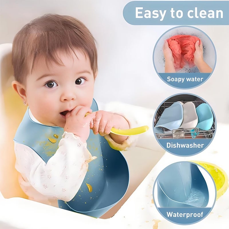 MIICASA Silicone Baby Feeding Set,Miicasa Baby Led Weaning Supplies Kit With Suction Bowl & Car Plate, Bib, Spoon, Fork, Cup - Food-Grade Silicone, Dishwasher-Safe, No BPAs - For 3+ Months - Image 2