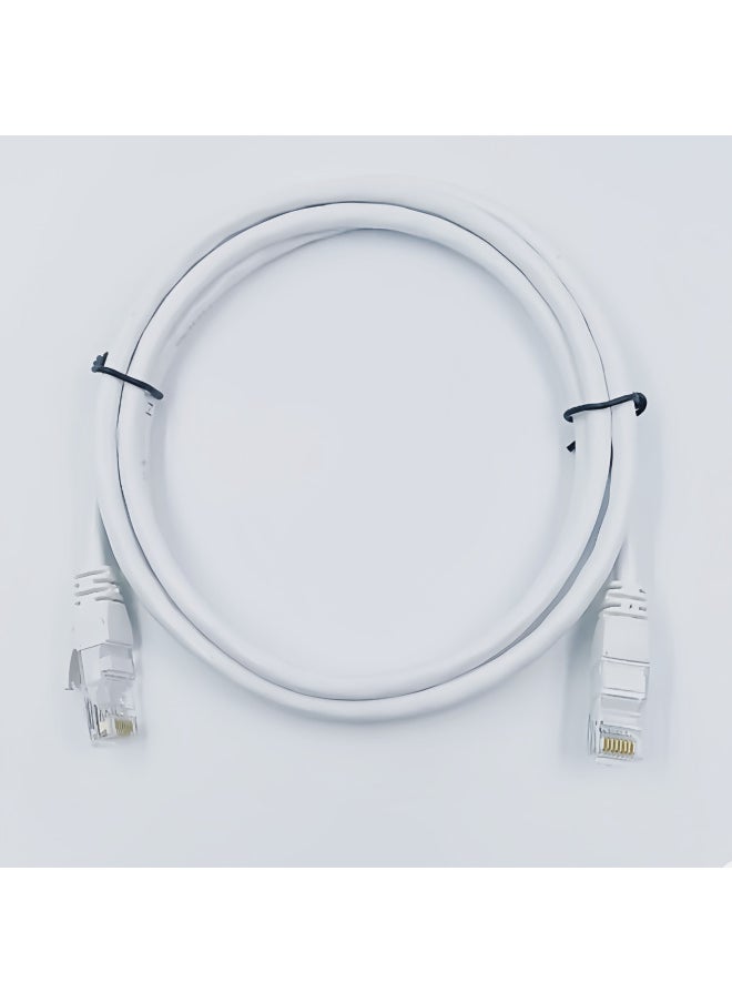 Generic Category 6 Network Cable Household Gigabit Finished Network Cable Computer Router High-speed Cable Non-shielded Broadband Jumper-Color:White-Line Length:1.5 M  - Image 1