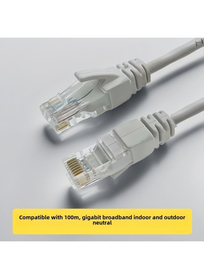 Generic Category 6 Network Cable Household Gigabit Finished Network Cable Computer Router High-speed Cable Non-shielded Broadband Jumper-Color:White-Line Length:1.5 M  - Image 4
