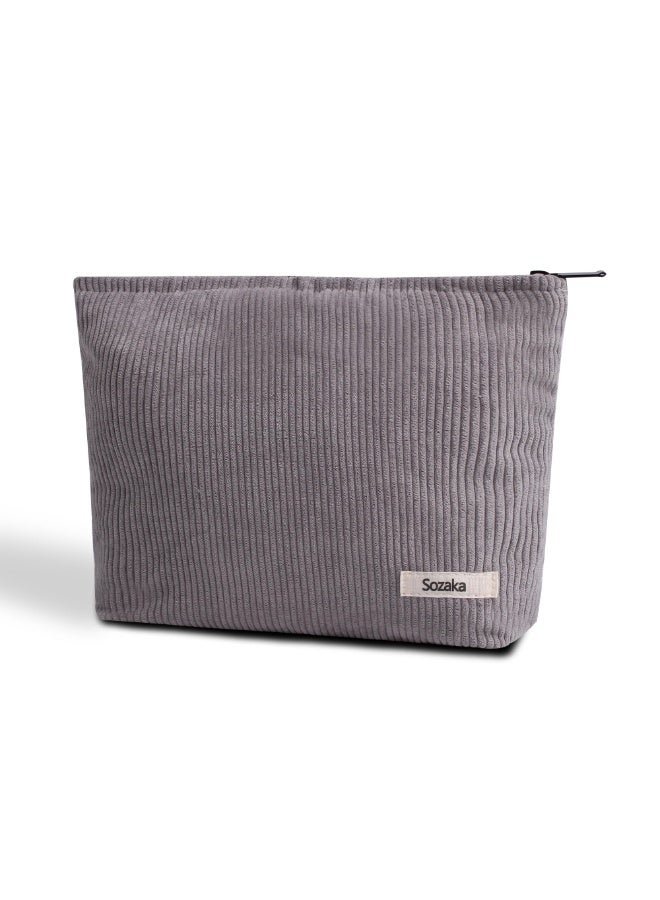 Cosmetic Bags for Women - Corduroy Cosmetic Bag Aesthetic Women Handbags Purses Smile Dots Makeup Organiser Storage Makeup Bag Girls Gift - Image 1