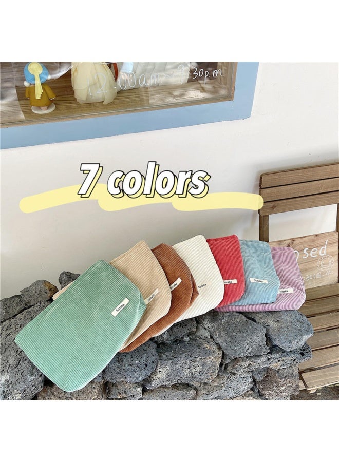 Cosmetic Bags for Women - Corduroy Cosmetic Bag Aesthetic Women Handbags Purses Smile Dots Makeup Organiser Storage Makeup Bag Girls Gift - Image 5