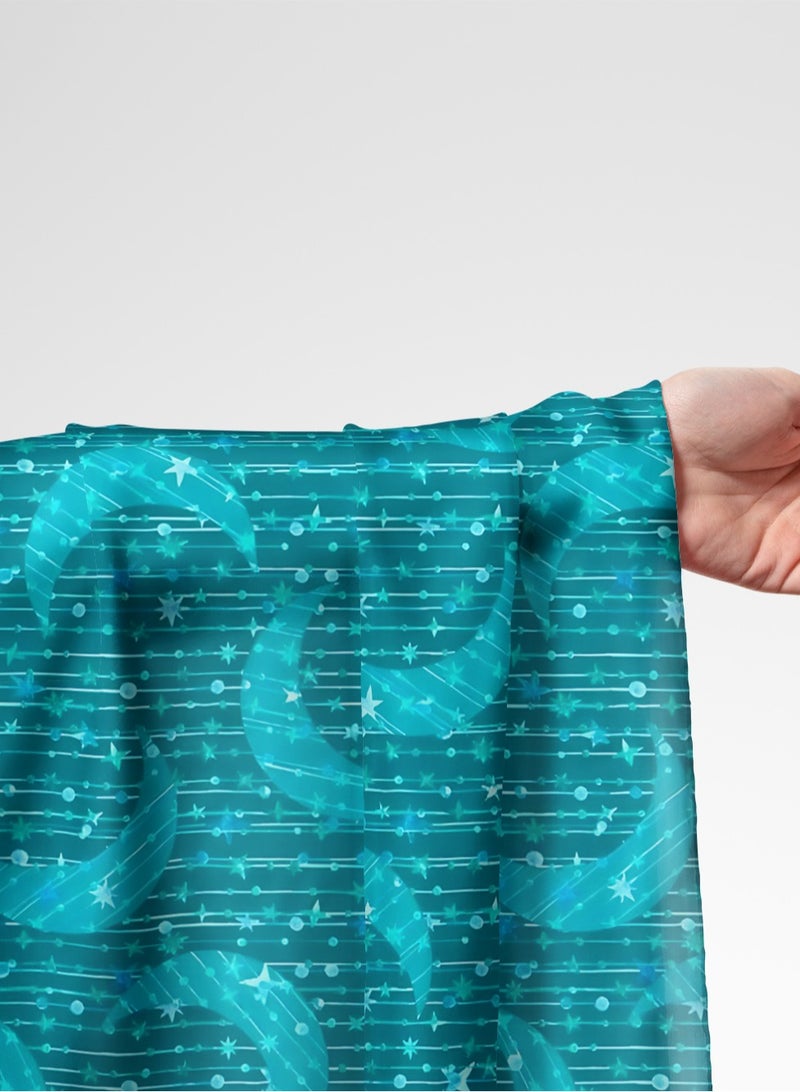 فيلاتو Ø¬Ù„Ø§Ø¨ÙŠØ© Ù…Ø®ÙˆÙŠØ± Ø¨ØªØµÙ…ÙŠÙ… Ù‡Ù„Ø§Ù„ Ø£ÙƒÙˆØ§ Ù…Ù† Ù‚Ù…Ø§Ø´ Ø­Ø±ÙŠØ± Ø§Ù„Ù„ÙŠÙ„ Ø¹Ø±Ø§Ù…Ù†ÙŠ Ø¨Ø§Ù„ÙŠØ§Ø±Ø¯Ø©ØŒ Ø¬Ù„Ø§Ø¨ÙŠØ© Ù…Ø®ÙˆÙŠØ± Ø¨ØªØµÙ…ÙŠÙ… Ù‡Ù„Ø§Ù„ Ø£ÙƒÙˆØ§ØŒ Ø¹Ø±Ø¶ 58 Ø¨ÙˆØµØ© - Image 1