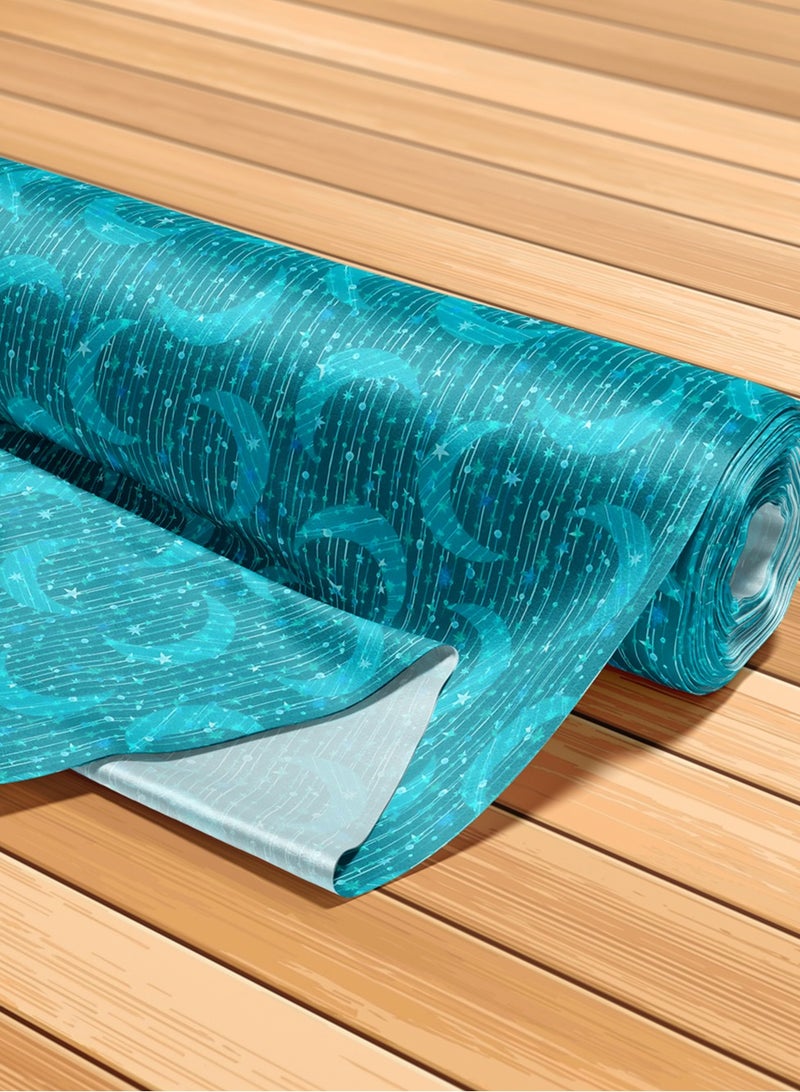 فيلاتو Ø¬Ù„Ø§Ø¨ÙŠØ© Ù…Ø®ÙˆÙŠØ± Ø¨ØªØµÙ…ÙŠÙ… Ù‡Ù„Ø§Ù„ Ø£ÙƒÙˆØ§ Ù…Ù† Ù‚Ù…Ø§Ø´ Ø­Ø±ÙŠØ± Ø§Ù„Ù„ÙŠÙ„ Ø¹Ø±Ø§Ù…Ù†ÙŠ Ø¨Ø§Ù„ÙŠØ§Ø±Ø¯Ø©ØŒ Ø¬Ù„Ø§Ø¨ÙŠØ© Ù…Ø®ÙˆÙŠØ± Ø¨ØªØµÙ…ÙŠÙ… Ù‡Ù„Ø§Ù„ Ø£ÙƒÙˆØ§ØŒ Ø¹Ø±Ø¶ 58 Ø¨ÙˆØµØ© - Image 5