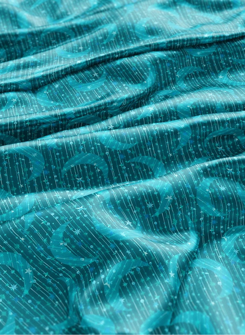 فيلاتو Ø¬Ù„Ø§Ø¨ÙŠØ© Ù…Ø®ÙˆÙŠØ± Ø¨ØªØµÙ…ÙŠÙ… Ù‡Ù„Ø§Ù„ Ø£ÙƒÙˆØ§ Ù…Ù† Ù‚Ù…Ø§Ø´ Ø­Ø±ÙŠØ± Ø§Ù„Ù„ÙŠÙ„ Ø¹Ø±Ø§Ù…Ù†ÙŠ Ø¨Ø§Ù„ÙŠØ§Ø±Ø¯Ø©ØŒ Ø¬Ù„Ø§Ø¨ÙŠØ© Ù…Ø®ÙˆÙŠØ± Ø¨ØªØµÙ…ÙŠÙ… Ù‡Ù„Ø§Ù„ Ø£ÙƒÙˆØ§ØŒ Ø¹Ø±Ø¶ 58 Ø¨ÙˆØµØ© - Image 3