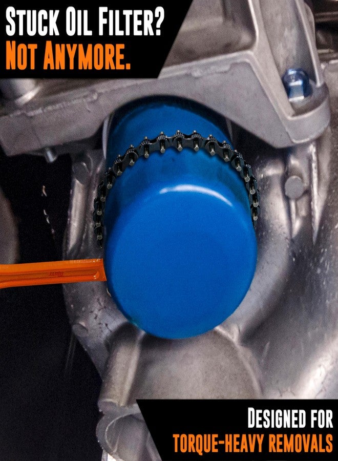 AMERICAN MUTT TOOLS مفتاح سلسلة من Mutt Tools مقاس 12 بوصة - مفتاح أنابيب سلسلة شديد التحمل للأنابيب من 1-1/2 بوصة إلى 6 بوصات - مفتاح فلتر زيت سلسلة احترافي للميكانيكيين والسباكين - Image 4