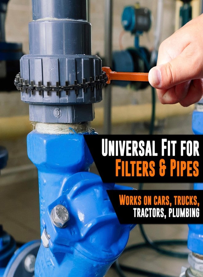 AMERICAN MUTT TOOLS مفتاح سلسلة من Mutt Tools مقاس 12 بوصة - مفتاح أنابيب سلسلة شديد التحمل للأنابيب من 1-1/2 بوصة إلى 6 بوصات - مفتاح فلتر زيت سلسلة احترافي للميكانيكيين والسباكين - Image 5