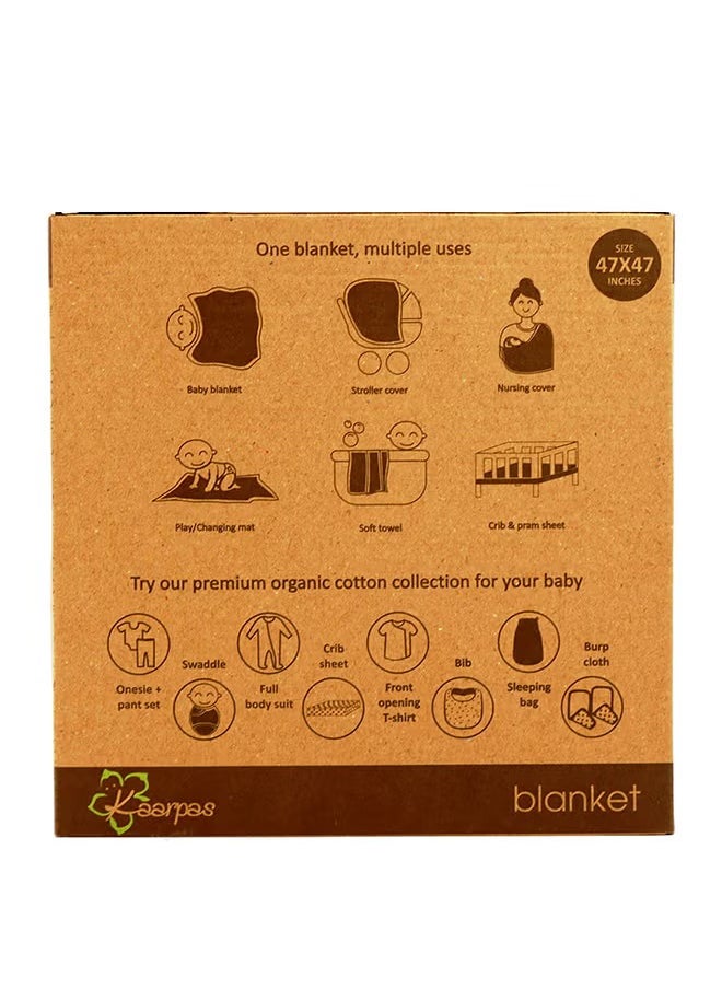 Kaarpas - Newborn Swaddle Blanket Wrap | Baby Swaddle Wrap Sleep Sacks for Baby Girls Boys | Baby Swaddle 0-6 Months essentials | Organic Cotton Muslin 3 Layered Quilt Blanket With Sky Theme Of Sun - Image 1