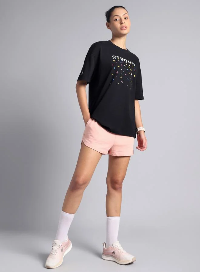 كالت تيشرت جرافيك قصة واسعة