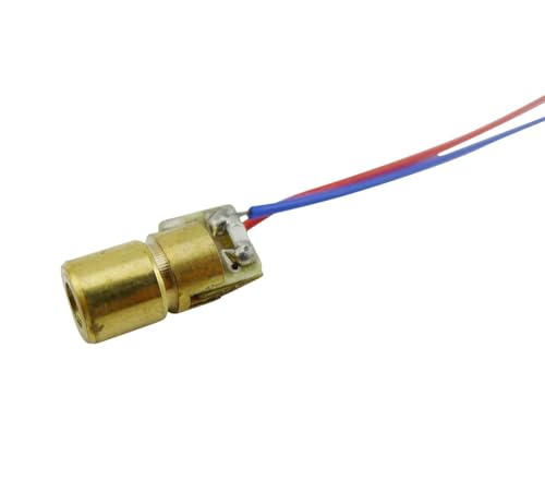 Ferwooh 20PCS DC 5V 650nm 5mW 20 mA Red Dot Diode Copper semiconductor laser tube with Leads Head Point Shape Outer Diameter 6mm - Image 4