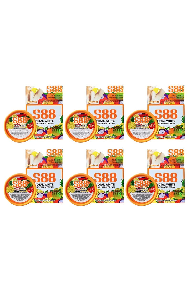 S88 أبيض بالكامل 6 قطع كريم توتال وايت الأصلي يزيل الأوساخ ويتخلص من الروائح ويفتح البشرة  مع تحفيز مرونة الجلد .35 جرام - Image 1