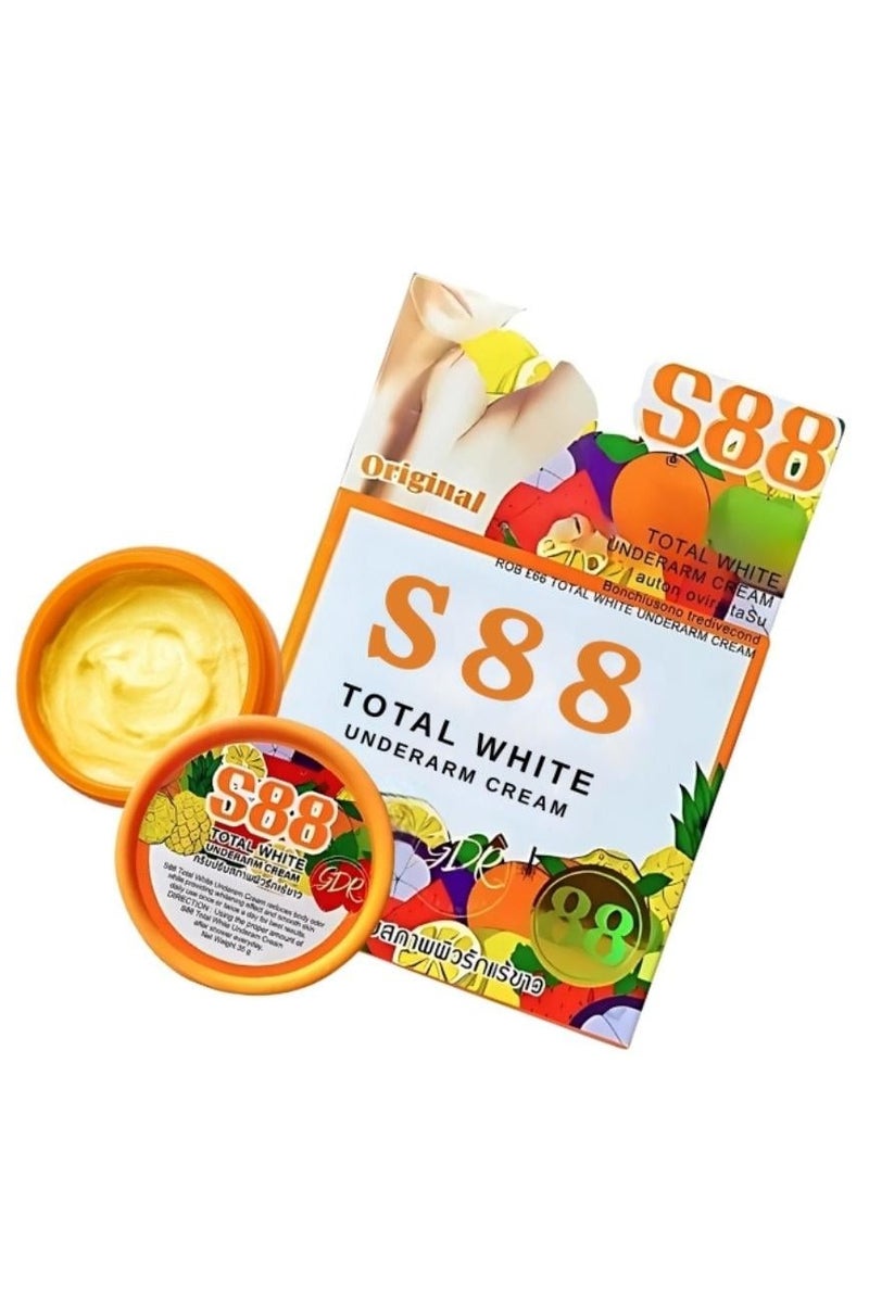 S88 أبيض بالكامل 6 قطع كريم توتال وايت الأصلي يزيل الأوساخ ويتخلص من الروائح ويفتح البشرة  مع تحفيز مرونة الجلد .35 جرام - Image 4