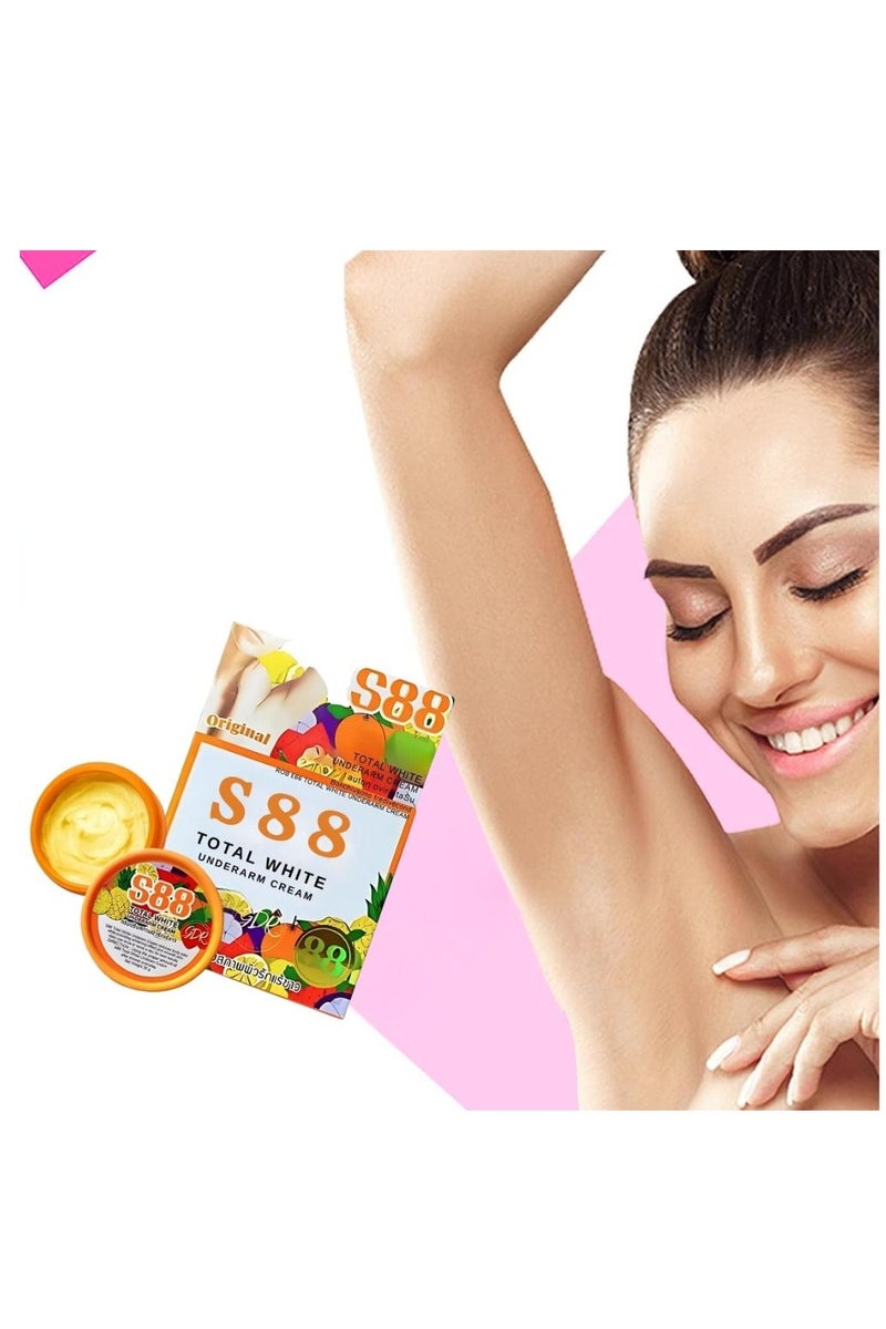 S88 أبيض بالكامل 6 قطع كريم توتال وايت الأصلي يزيل الأوساخ ويتخلص من الروائح ويفتح البشرة  مع تحفيز مرونة الجلد .35 جرام - Image 3