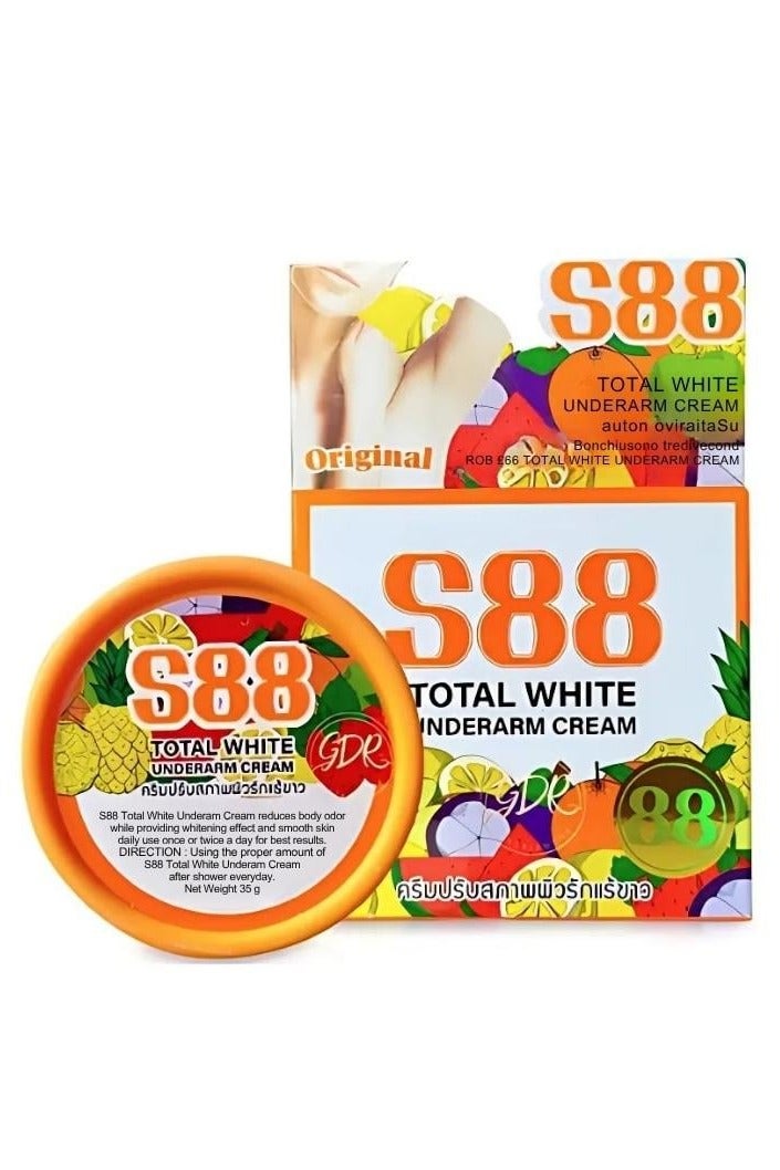 S88 أبيض بالكامل 6 قطع كريم توتال وايت الأصلي يزيل الأوساخ ويتخلص من الروائح ويفتح البشرة  مع تحفيز مرونة الجلد .35 جرام - Image 5