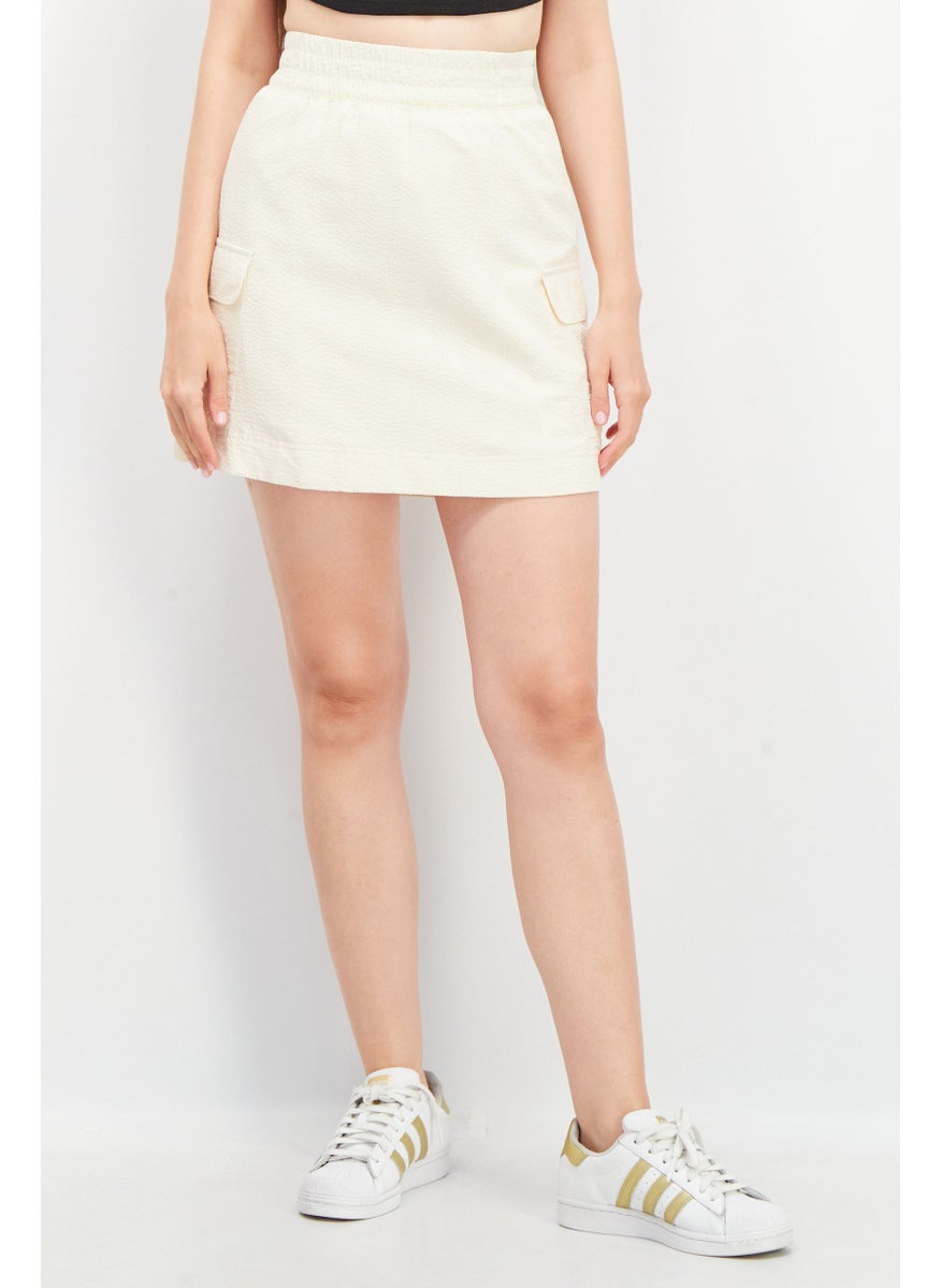 adidas Originals Women Sportswear Fit Brand Logo Training Skirts, Beige  - Image 1