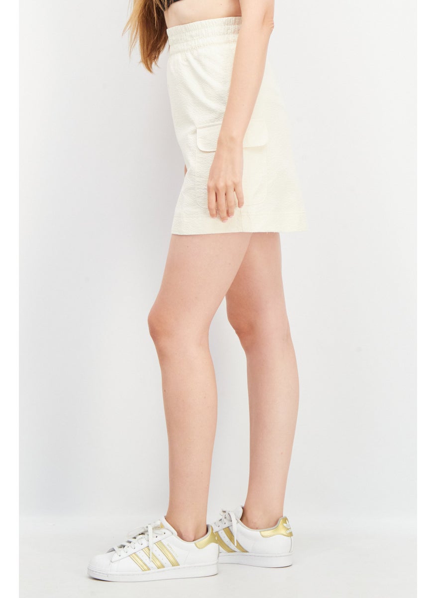 adidas Originals Women Sportswear Fit Brand Logo Training Skirts, Beige  - Image 4