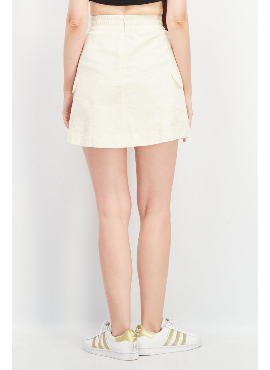 adidas Originals Women Sportswear Fit Brand Logo Training Skirts, Beige  - Image 2