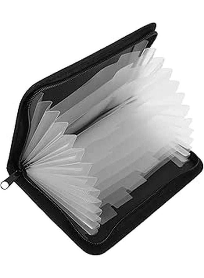 A6 Zipper Accordion File Folder Organizer For Receipts Bills Travel Office - Image 1