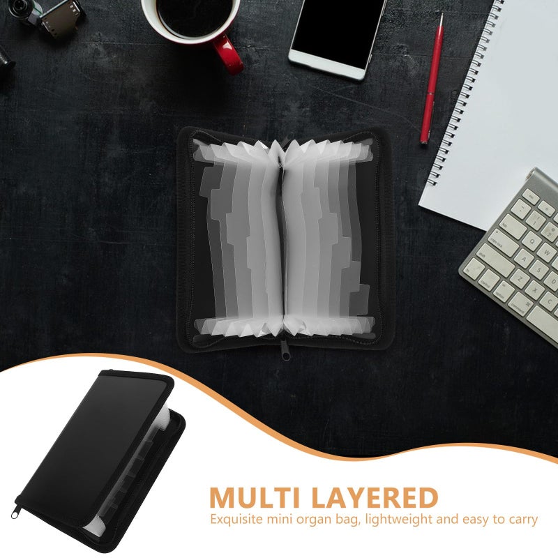 A6 Zipper Accordion File Folder Organizer For Receipts Bills Travel Office - Image 4
