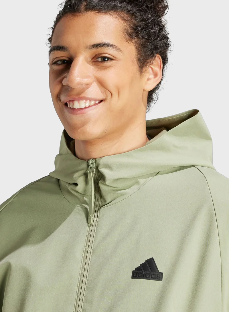 adidas جاكيت Z.N.E منسوج بسحاب كامل
